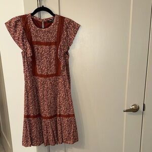 Madewell Floral Short Sleeve Dress